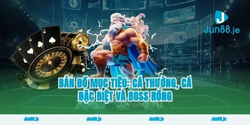 Bản đồ mục tiêu: cá thường, cá đặc biệt và boss rồng