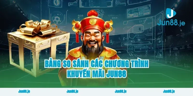Bảng so sánh các chương trình khuyến mãi Jun88